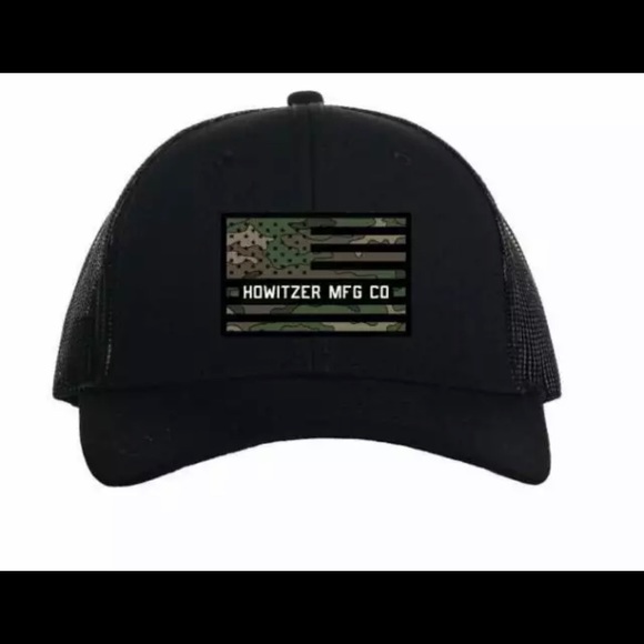 Howitzer Style Men's Hat FLAG HAT Military Grunt Black - Picture 4 of 7
